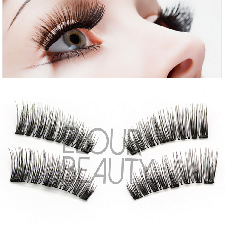 Best reusable 3 magnets false lashes with magentic boxes China EA103